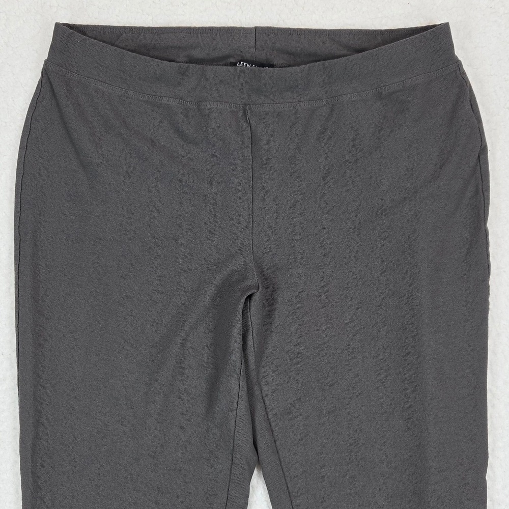 Eileen Fisher Womens Gray Slim Leg Ankle Pants Medium Stretch Knit Minimalist - Picture 4 of 13
